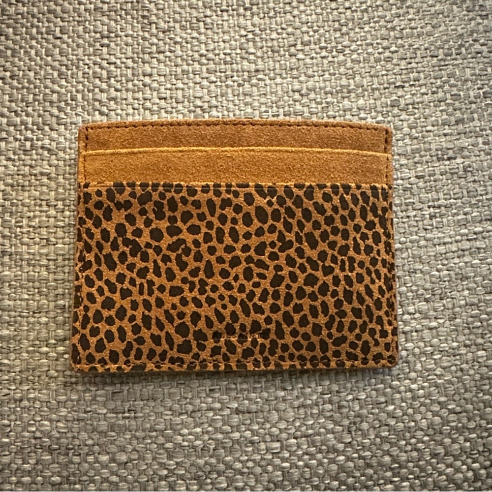 AllSaints Animal Print Leather Card Holder